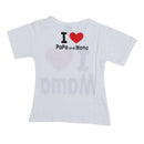 Baby clothing cotton I love mama letters short-sleeved t-shirt white I LOVE