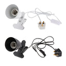 E27 Reptile Lamp Bulb Holder UVB Infrared Basking Light Holder Black