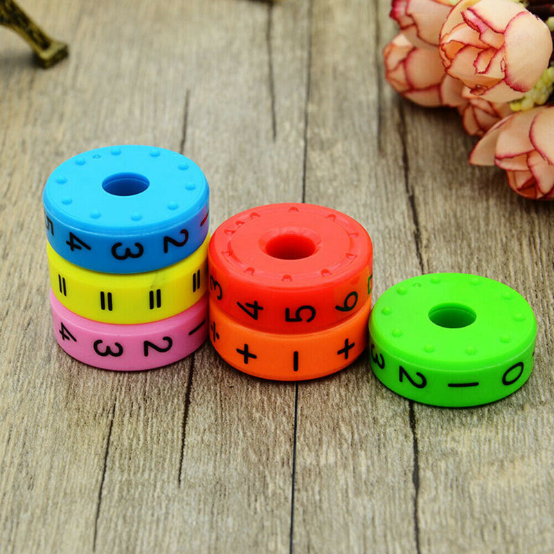 6x Magnetic Mathematics Arithmetic Numerals Cylinder Toys Kids Early Learning De