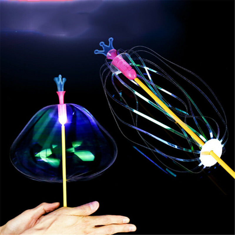 Rainbow Magic Stick Wand LED Bubble Flower Colorful Shining LigLJ Wand Stick.LJ
