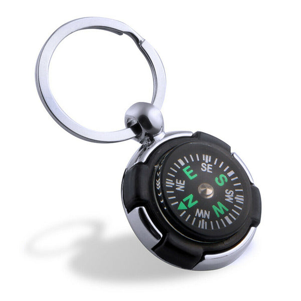 Acrylic Snap Compass Keychain Car Key Ring key Chain Survival Hiking Camp Tool