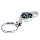 1Pc Unisex Compass Metal Car Keyring Keychain Key Chain Ring Keyfob - OZ