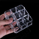 Clear Acrylic 9 Lipstick Holder Display Cosmetic Organizer Makeup Case StorageM&