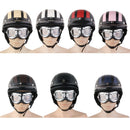 Motorcycle Motorbike Open Face Helmet Visor with Goggles - Pink