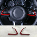Red ABS Interior Steering Wheel Cover Trim for Mazda CX-3 CX3 2016-2018 Fas X3X1