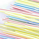 100Pcs Disposable Flexible Straws Plastic Drinking Supplies