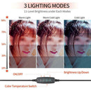 6" Selfie  Light With Extendable Tripod Stand & Flexible Phone Holder For Live