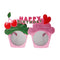 Glitter Happy Birthday Cupcake Cherry Sunglasses Glasses Fancy Dress Costume