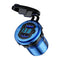 L4 Car Dual USB Charger QC3.0 USB Power Outlet w/ Voltmeter + Switch (Blue) A#S
