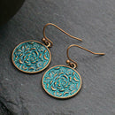 3 Pairs Retro Round Flower Leaf Hook Earrings Boho Ear Drop Women Jewelry A