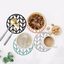 4pcs/set Silicone Trivet Mat Hot Pot Stand Round Heat Resistant Non-Slip Kitchen