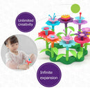 98pcs Flowers Building Garden Blocks Set Educational Stacking Girls Pretend Play