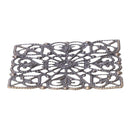 50 Bronze Tone Square Filigree Wraps Connectors 40mm Q5U4