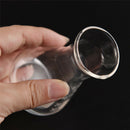 1x Transparent conical flask glass erlenmeyer flask 50ml school lab glassware M&