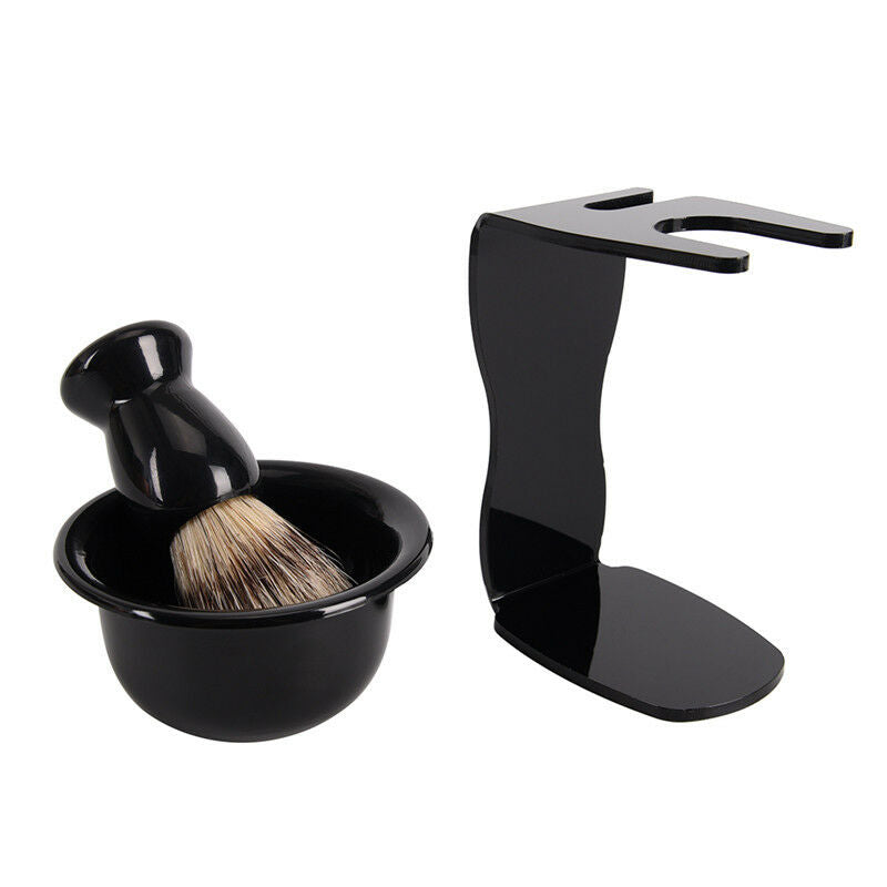 3In1 Shaving Soap Bowl +Shaving Brush+ Shaving Stand Men Beard Cleaning Tool A3C