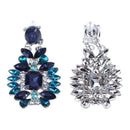 Fashion Elegant Glitter Blue Crystal Rhinestones Alloy Earrings Jewelry