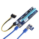 6 PIN PCI-E Riser Card VER 010C 1x to 16x USB3.0 Mining Board Adapter 60cm Cable