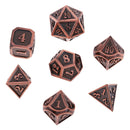 Zinc Alloy Multi Sided Dice Set D4 D6 D8 D10 D12 D20 for D&D RPG Role play -