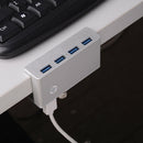 Usb Hub 3.0 charging hub clip aluminum alloy 4 ports portable size for laptop OZ