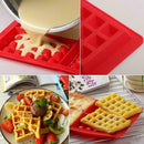 Waffles Cake Chocolate Pan Silicone Mold Microwave Baking DIY Mould Tray Tool