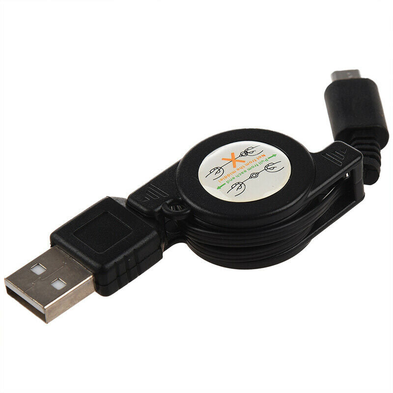 Universal Retractable USB Data Cable with Micro-USB Plug (For Palm, BlackBe P8M9