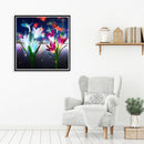 5D DIY Full Drill Diamond Painting Dragonfly Flower Cross Stitch Embroidery