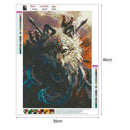 5D DIY Full Drill Diamond Painting Wolf Cross Stitch Embroidery Mosaic Kit