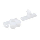 (White)Plastic Double Ball Cabinet Cupboard Display Door Roller Latch Catch