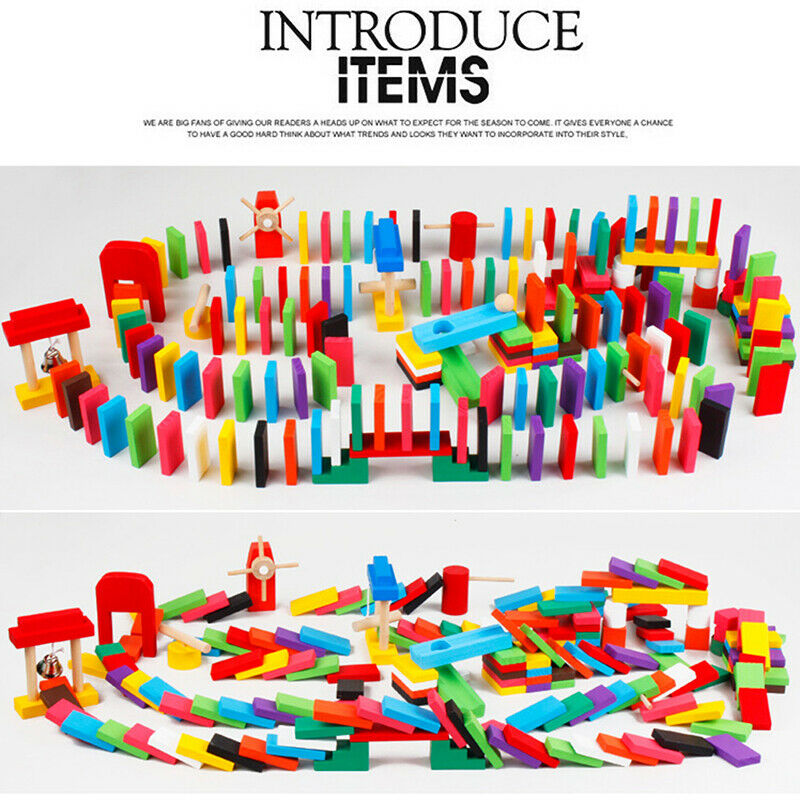 120x Entertainment Large Domino Children Early Education Wooden EducationalSEAU