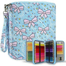 120 Slots Colored Pencil Case Oxford Fabric Pen Case with Compartments Penc