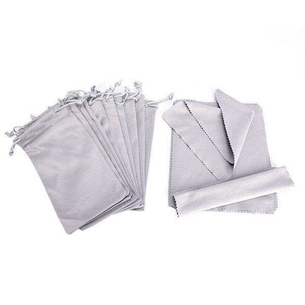 1 Pouch Sunglasses Soft Cloth Dust Cleaning Optical Glass Carry Bag Portable ME