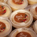 Kraft Floral Thank You Stickers - 1inch Circle Labels / 1000 Per Pack W2R3