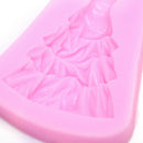 wedding dress skirt silicone mould fondant cake decoration baking mold displa 3C
