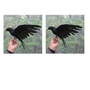 Feathered Crow for Halloween Christmas Decoration, Realistic Looking Birds Black