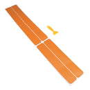 4Pcs Orange car door sill scuff  pedal protect carbon fiber stick OZ