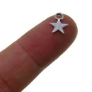 300 Pieces European Beads Alloy Five-pointed Star Beads Charms Findings