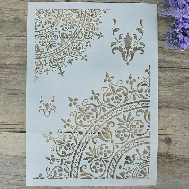 1* DIY Craft Mandala Stencils Template For Walls Painting Scrapbooking Stamping