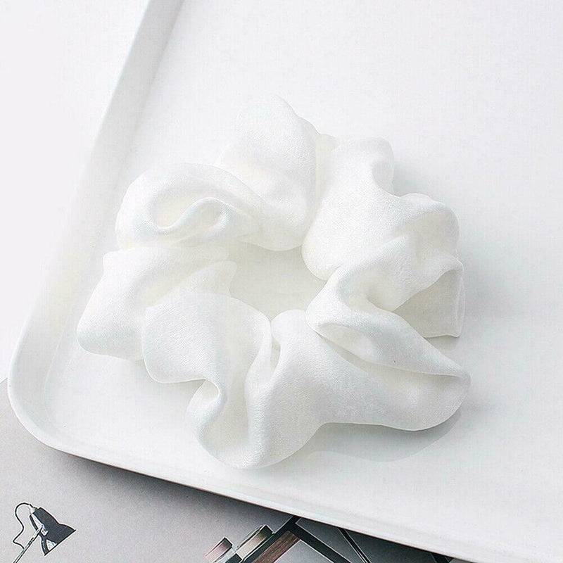 Women Hair Rings Satin Cloth Scrunchies Ponytail Holder Hairband (Style 2) A