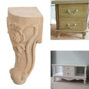 4PCS 10x6cm European Style Solid Wood Carved Furniture Foot Legs TV Cabinet