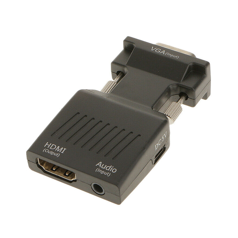 1080P VGA Male to HDMI Female HDTV with 3.5mm Audio USB Plug Cable Adapter