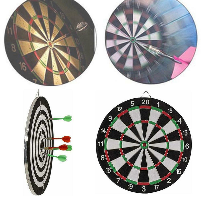 Dartboard 15" Double Sided Indoor Outdoor Game With 6pcs Darts Toys