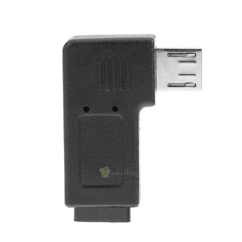 Mini 90 Degree Elbow Micro USB Port to Micro USB Port Adapter Cable Connector