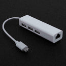 USB-C USB 3.1 Type C to USB RJ45 Ethernet Lan Adapter Cable For Macbook Hub A3N4