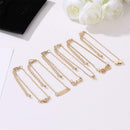 6pcs/set Fashion Letter Love Heart Bead Hand Chain Women 8 Bracelet Jewelry