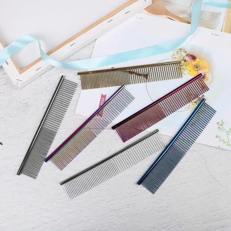 Stainless steel hair comb brush shedding flea for cat dog pets trimmer groomi Gw