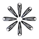 50 Durable Bla Snap Hair Clip With Pad Craft Bow 50mm