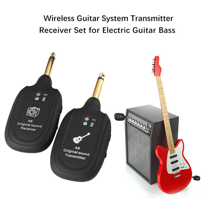 Wireless Audio Transmission Receiver Transmitter System for Electric Guitar A