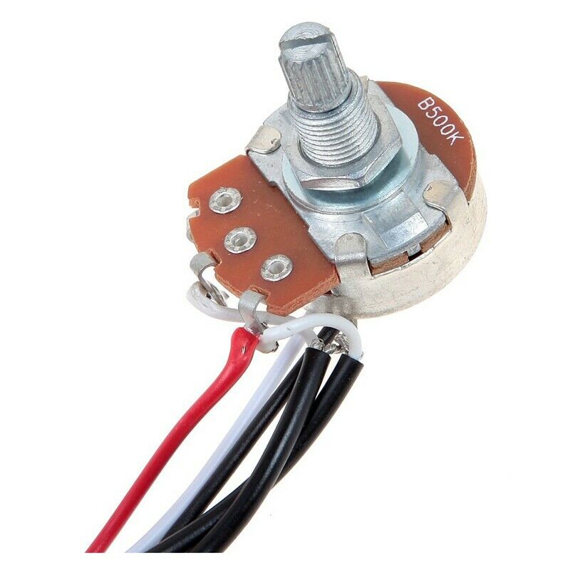 Guitar Wiring Harness Prewired Two Pickup 500K Pots 3-Way Toggle Switch Sil