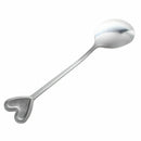 Heart Shaped Silvery Stainless Steel Coffee Tea Spoon Y9N8