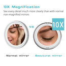 10X Magnifying Lighted Vanity Makeup Mirror With Natural White Led, 360 Deg